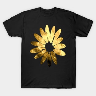 Flower in metallic gold look. T-Shirt